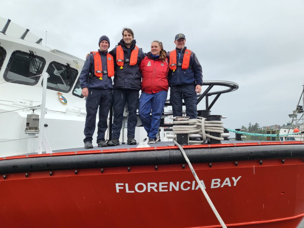 Great job to crew Joey Banys, Brehnen Rowell, Christie Corbett, Captain Jeff and Emergency Health Services attendants Andrew and Chris on a very special night!