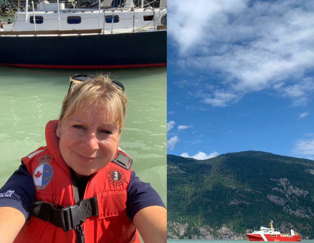 The Franklin anchored near Bella Coola.