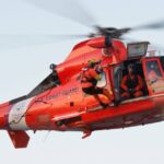 MH-65 Dolphin helicopter aircrew rescued man and his dogs west of Jordan river on Vancouver island.