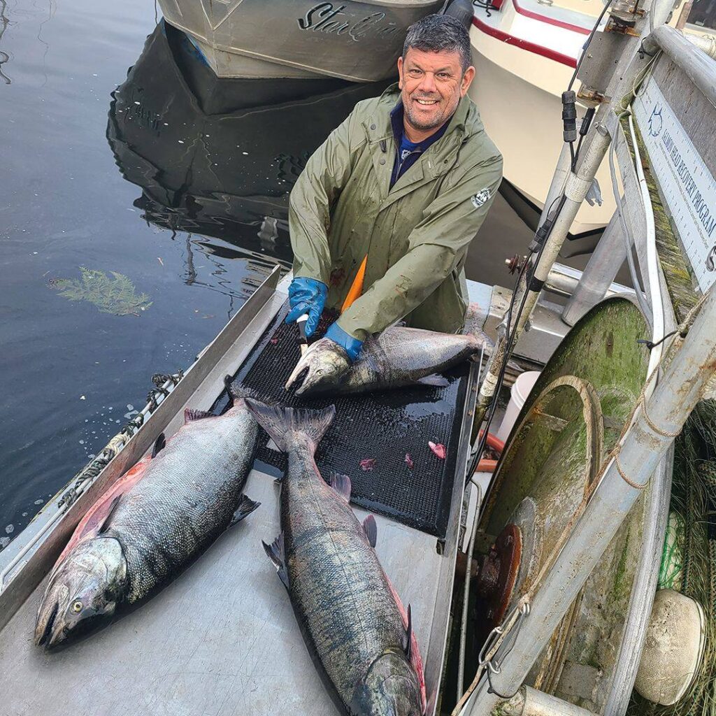 Doug fishing for chinook salmon during the Alberni Inlet opening.