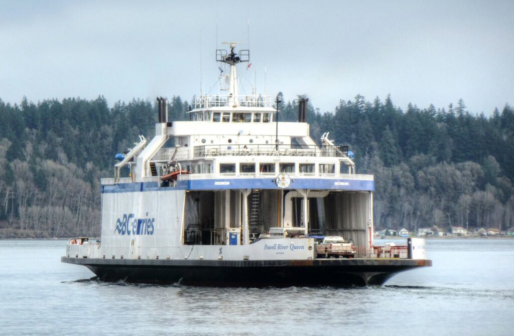 BC Ferries MV Powell River Queen heading to Quathiaski Cove on Quadra Island.