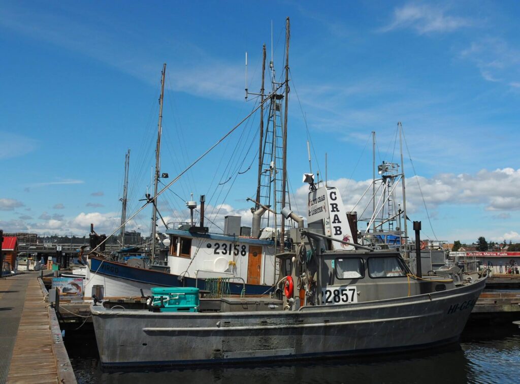 Commercial fishing boat, Fisherman's Wharf, Victoria, BC.
