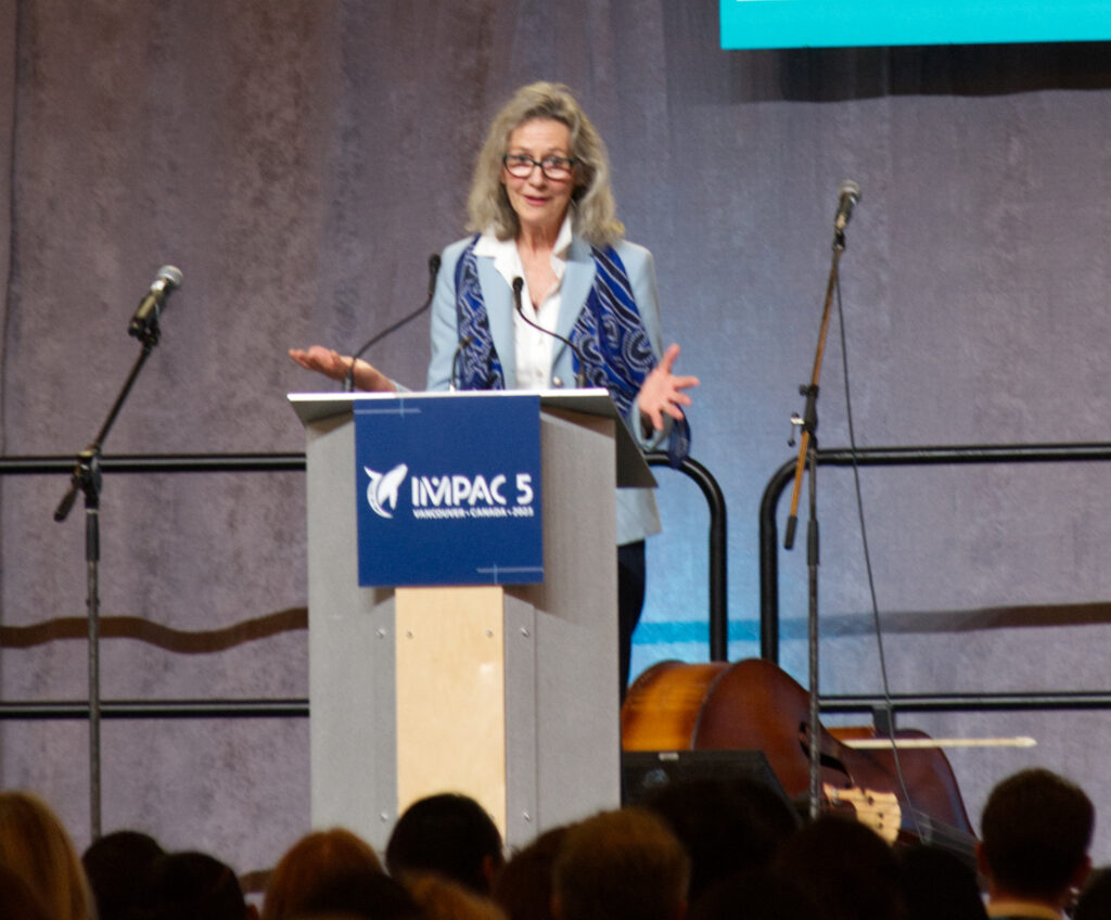 Federal Fisheries Minister Joyce Murray speaking at the IMPAC5 congress opening.