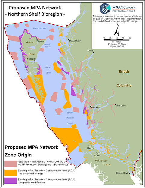 Proposed MPA Network Northern Shelf Bioregion.