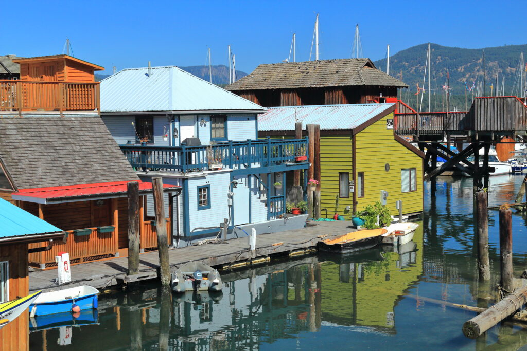 Cowichan Bay Houseboats, Vancouver Island, British Columbia
