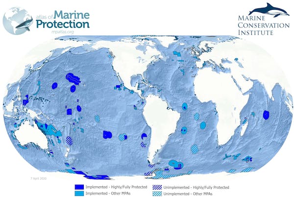 Global marine protection as of April 2020. 