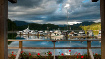 Serene beauty at Blind Channel Marina - A peaceful escape amidst the stunning views of the West Thurlow Island.
