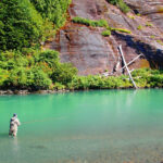 Fly fishing at the Skeena River