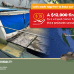 A visual from the Canadian Coast Guard's Facebook page highlighting the MV Dorothy Gale incident, a 25-foot fiberglass pleasure boat responsible for structural damage and disrupting the safe use of a public dock. They called on the community to work together in maintaining the safety of our waters and to exercise responsibility for their vessels.